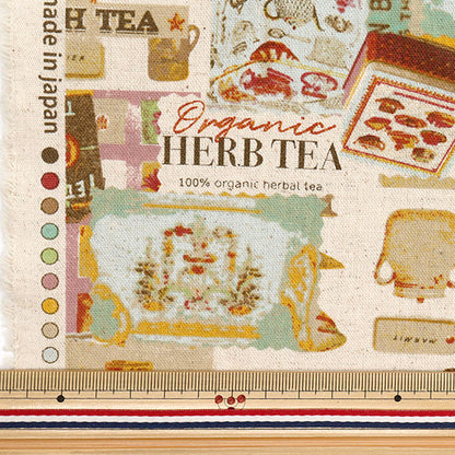 【数量5から】 生地 『綿麻キャンバス ヴィンテージ風 マルチカラー 38136-1A』