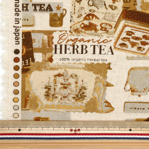 [Quantité à partir de 5] Tissu "Toile en lin en coton Brown 38136-1c de style vintage 38136-1C"