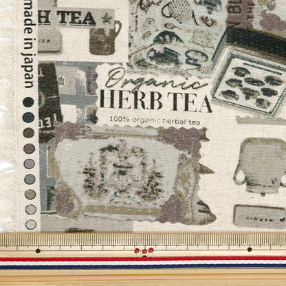 [Quantité à partir de 5] Tissu "Toile en lin en coton Black 38136-1d"