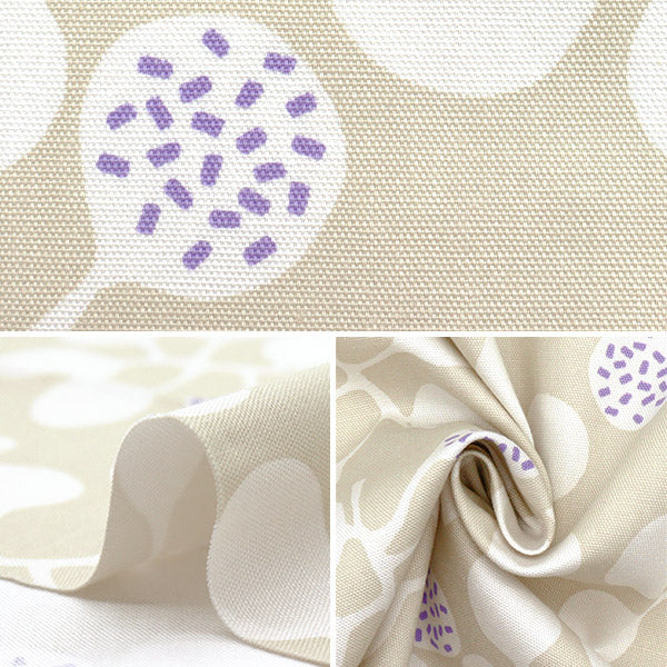 [Quantité à partir de 5] Tissu 『Oxford Plantes beige 38153-11a"