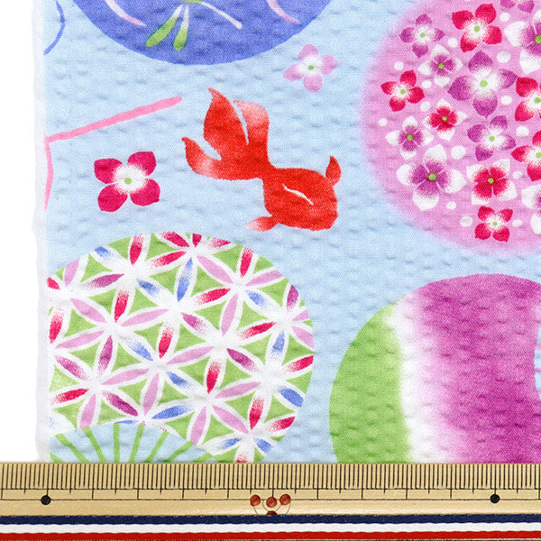 [Quantity starting from 5] Fabric "Ripple Goldfish Saxophone SS-2409-1C"