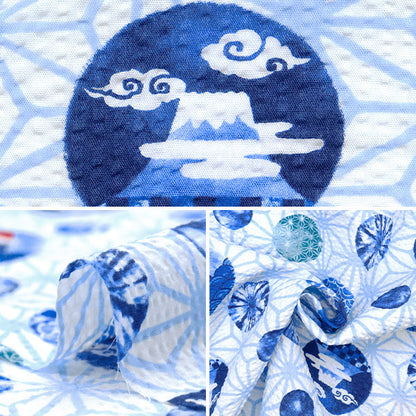 [Quantity starting from 5] Fabric "Ripple Mt. Fuji White SS-2409-2A"