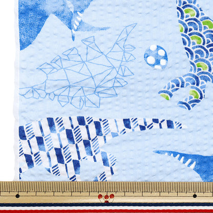 [Cantidad a partir de 5] Tela "Dinosaurio de ondas Saxofón SS-2409-3B"