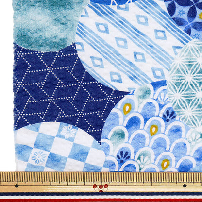 [Quantity starting from 5] Fabric "Ripple Round Komon Blue SS-2409-4C"