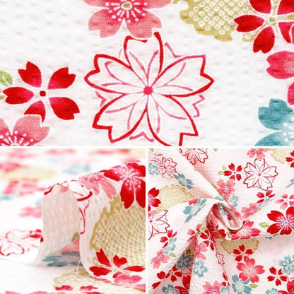 [数量从5开始] 织物 “防波子蚊子樱花白色BB38145-3A-WH"