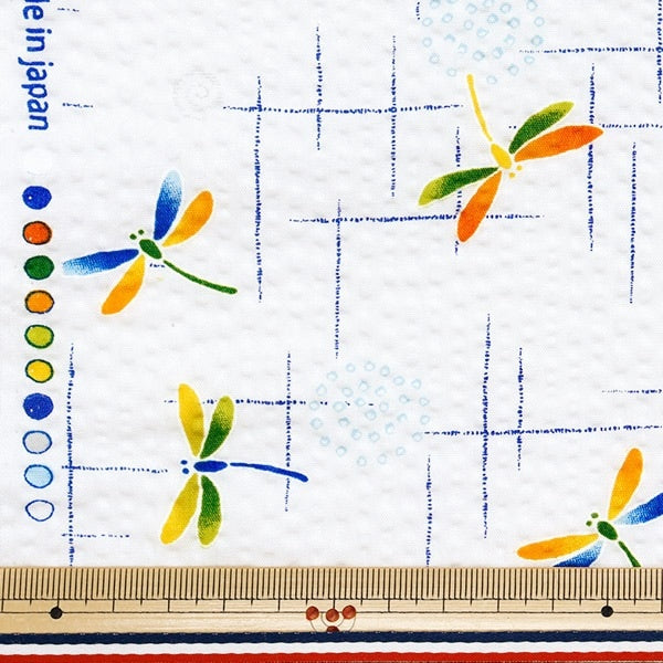 【数量5起】 織物 瑞波防蚊加工蜻蜓白BB38145-4A-WH"