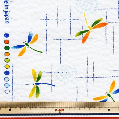 【数量5起】 織物 瑞波防蚊加工蜻蜓白BB38145-4A-WH"