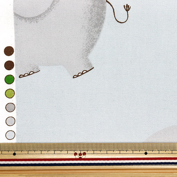 [Quantité à partir de 5] Tissu "CB PRINT Animal Elephant Blue Grey 7104-3C"
