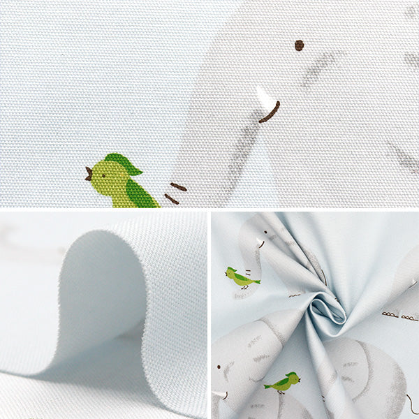 [Quantité à partir de 5] Tissu "CB PRINT Animal Elephant Blue Grey 7104-3C"