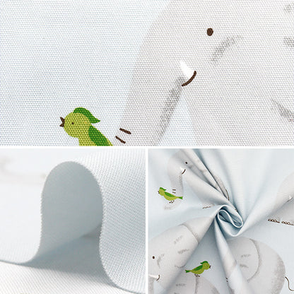 [Quantité à partir de 5] Tissu "CB PRINT Animal Elephant Blue Grey 7104-3C"