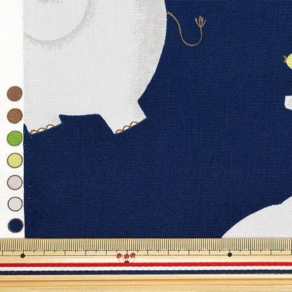 [Quantité à partir de 5] Tissu "CB PRINT Animal Elephant Navy 7104-3d"