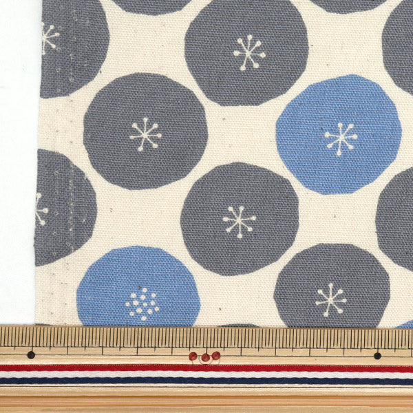 [Quantité à partir de 5] Tissu 『Oxford Circle Natural 288-A-Na"