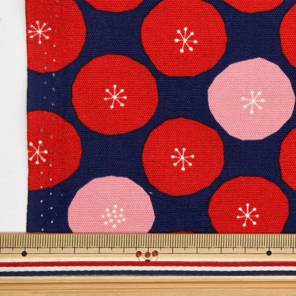 [Quantità a partire da 5] Tessuto 『Oxford Circle Red 288-B-RE"