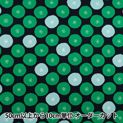[Quantité à partir de 5] Tissu 『Oxford Cercle vert 288-c-gr"