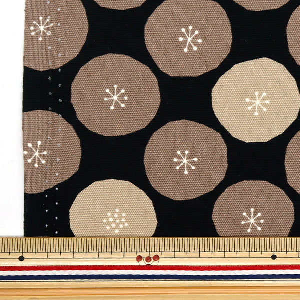 [Quantité à partir de 5] Tissu 『Oxford Circle Brown 288-e-Br"