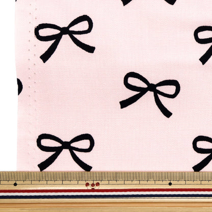 [Quantité à partir de 5] Tissu 『Oxford RubanModèle rose 331-C-PI"