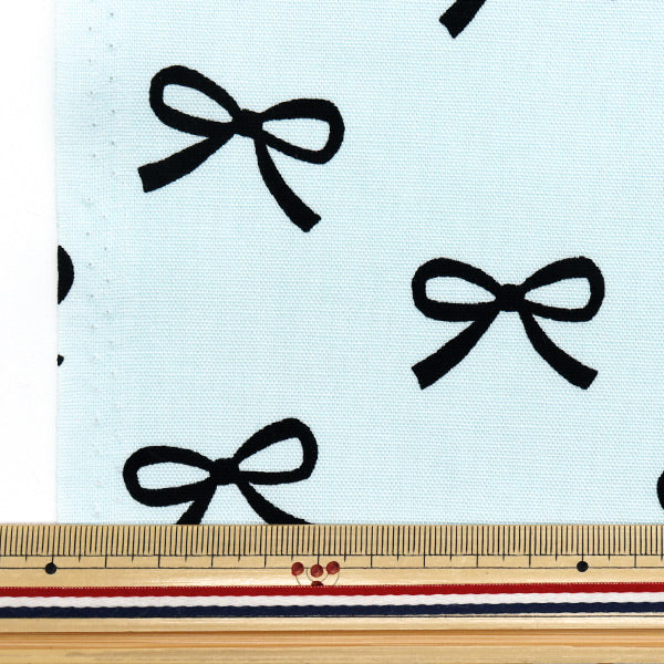 [Quantité à partir de 5] Tissu 『Oxford RubanMotif bleu 331-d-bl"