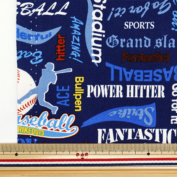 [Quantité à partir de 5] Tissu 『Oxford Modèle de baseball Navy 328-A-NV"