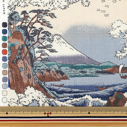 [Cantidad desde 5] Tela "Patrón japonés Dobby Monte Fuji Marfil 1026-1120-3-A”