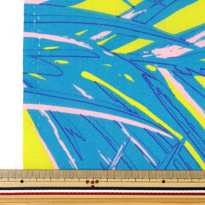 [Cantidad a partir de 5] Tela "Mauna Loa TC Hawaiian Palm Leaf Lime Green ZK005007"