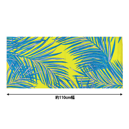 [Cantidad a partir de 5] Tela "Mauna Loa TC Hawaiian Palm Leaf Lime Green ZK005007"