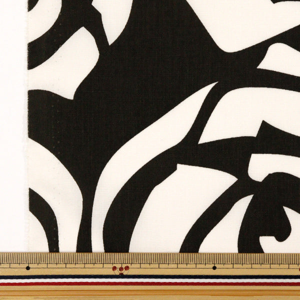 [Quantité à partir de 5] Tissu "Mauna Loa TC Hawaiian Print Lieu Kuro x Shiro ZK000004"