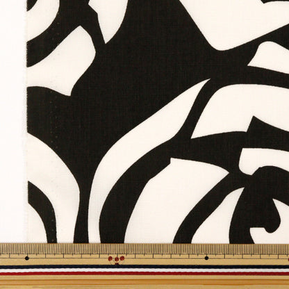 [Quantité à partir de 5] Tissu "Mauna Loa TC Hawaiian Print Lieu Kuro x Shiro ZK000004"