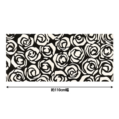 [Quantité à partir de 5] Tissu "Mauna Loa TC Hawaiian Print Lieu Kuro x Shiro ZK000004"