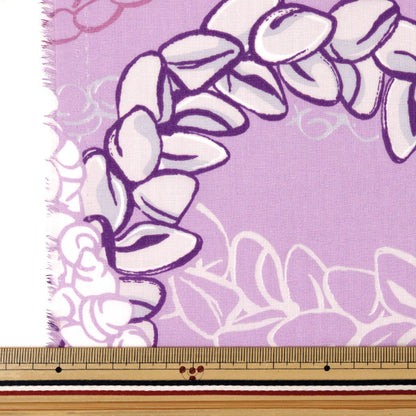 [Quantité à partir de 5] Tissu "Mauna Loa TC Hawaiian Print Shell Purple Yfop2105"