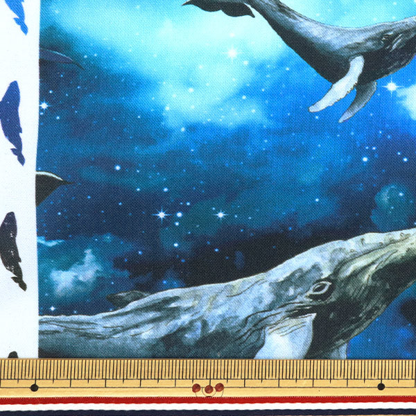 [الكمية تبدأ من 5] الأقمشة "الطباعة الرقمية minsui الحوت mingswim011"