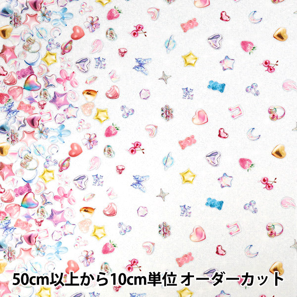 【数量5から】 生地 『シーチングインクジェットプリント ミンスイ ポッピンチャーム MS-016』