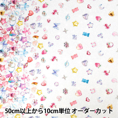 【数量5から】 生地 『シーチングインクジェットプリント ミンスイ ポッピンチャーム MS-016』