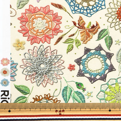 [Quantità a partire da 5] Tessuto "Floro in pizzo digitale RR2003B"