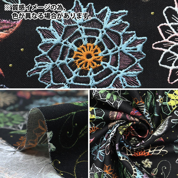 [Quantità a partire da 5] Tessuto "Floro in pizzo digitale RR2003B"