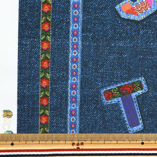 [Quantità a partire da 5] Tessuto "Alfabeto digitale stampato RR2006"