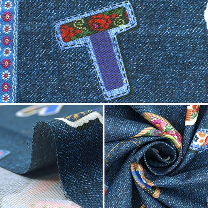 [Quantità a partire da 5] Tessuto "Alfabeto digitale stampato RR2006"