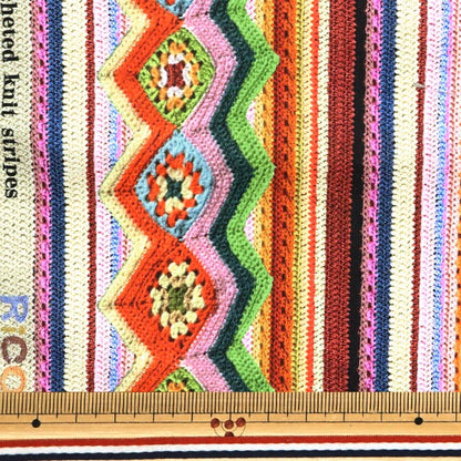 [5부터 시작하는 수량] 천・원단 "디지털 인쇄 니트 스트라이프 RR2027a"