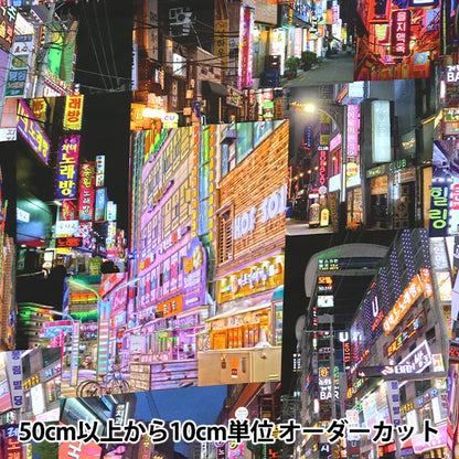 【数量5から】 生地 『シーチング インクジェットプリント 韓国風景 KOM-006-2』