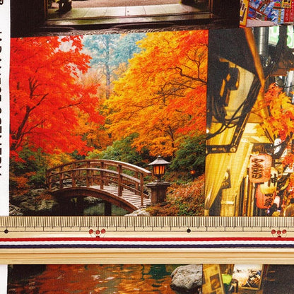 [Quantité à partir de 5] Tissu 『siège Impression à jet d'encre paysage japonais KOM-009"