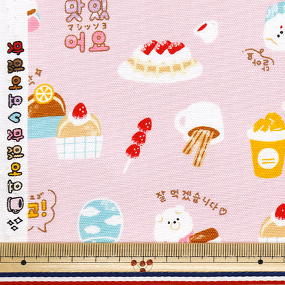 【数量5から】 生地 『オックス 韓国スイーツ ピンク 291057-B』 KOKKA コッカ