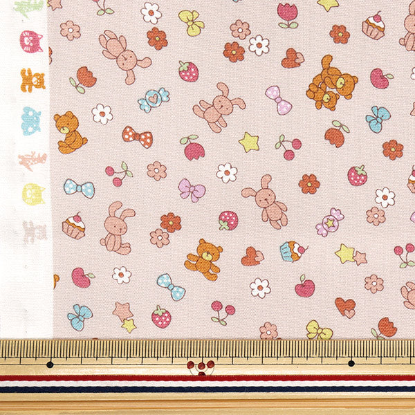 [Количество, начиная с 5] Ткань 『Простыни Nuance Kids Rabbit Beige Coco-2024-2b"