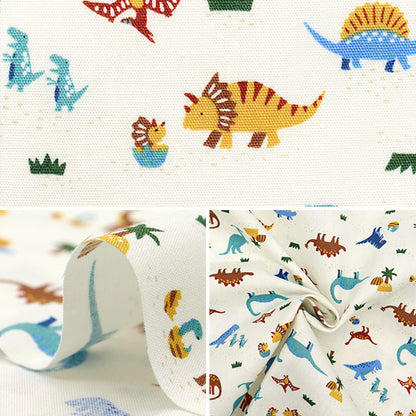 [Quantité à partir de 5] Tissu 『siège Nuance Kids Dinosaur White Coco-2024-3a"