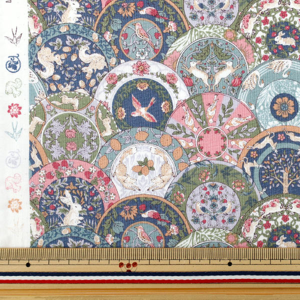 [Quantità a partire da 5] Tessuto "Art Nouveau Symphony Series Pink X Grey Coco-2402-4a"