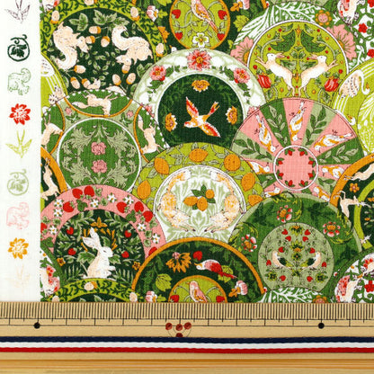 [Quantità a partire da 5] Tessuto "Art Nouveau Symphony Series Green chiaro Coco-2402-4d"