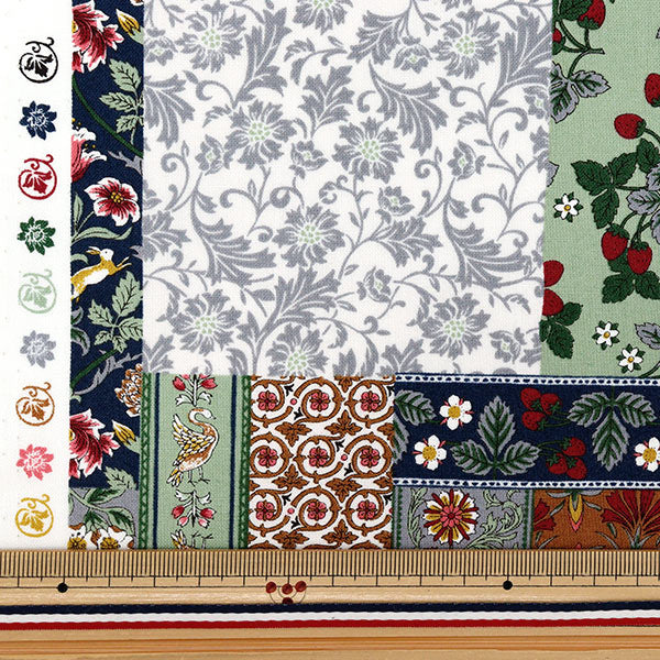 [Quantità a partire da 5] Tessuto "Art Nouveau Symphony Multi Coco-58100-4a"