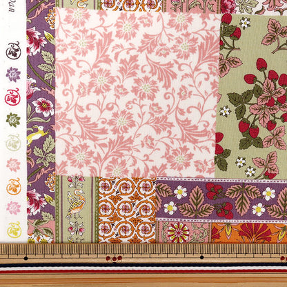 [Quantità a partire da 5] Tessuto "Art Nouveau Symphony Pink Coco-58100-4b"