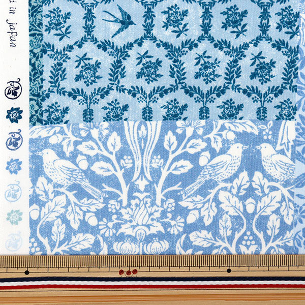 [Quantità a partire da 5] Tessuto "Art Nouveau Symphony Blue Coco-58100-5a"