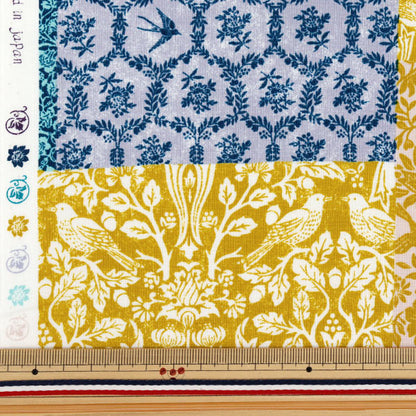 [Quantità a partire da 5] Tessuto "Art Nouveau Symphony Yellow Coco-58100-5c"