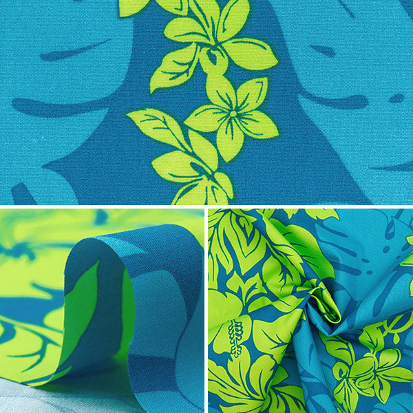 [Cantidad a partir de 5] Tela "TC Saxofón de borde impreso hawaiano 205003-212"