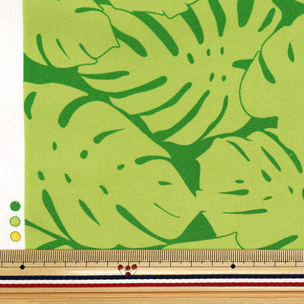 [الكمية تبدأ من 5] الأقمشة "TC Hawaiian Print Border Green 205003-217"